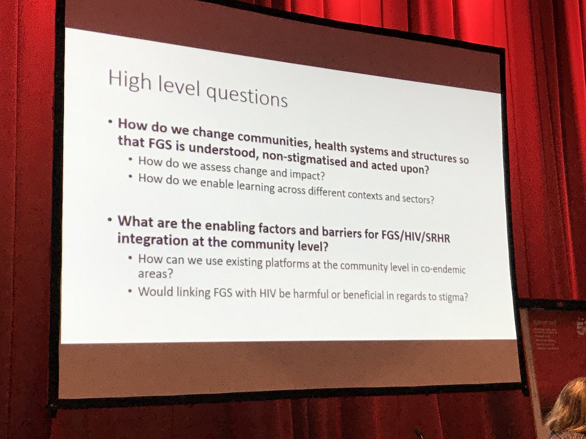 sallytheobald's tweet photo. .@AKrentel feeding back on our community engagement session on #FGS where we discussed important research agenda for action  #breakingthesilence #training #addressingstigma #buildingpartnerships #frontlineproviders #genderequity #simplemessaging @NTDCOUNTDOWN https://t.co/LfPOTw3FyR