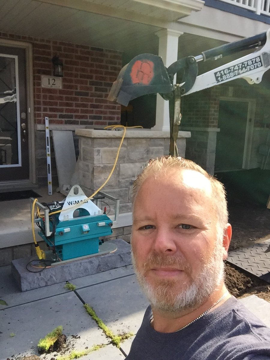 davemalda's tweet photo. Weekend warrior mode for my Sis.  Thanks @techobloc for the incredible precast products &amp; @ConnonNurseries for the quality plant material, @MQuipGroup for the slick vacuum unit🤘😎🥾🏗 #Landscaping #Weekend #MQuip #BackSaved https://t.co/DXET7xJwNF