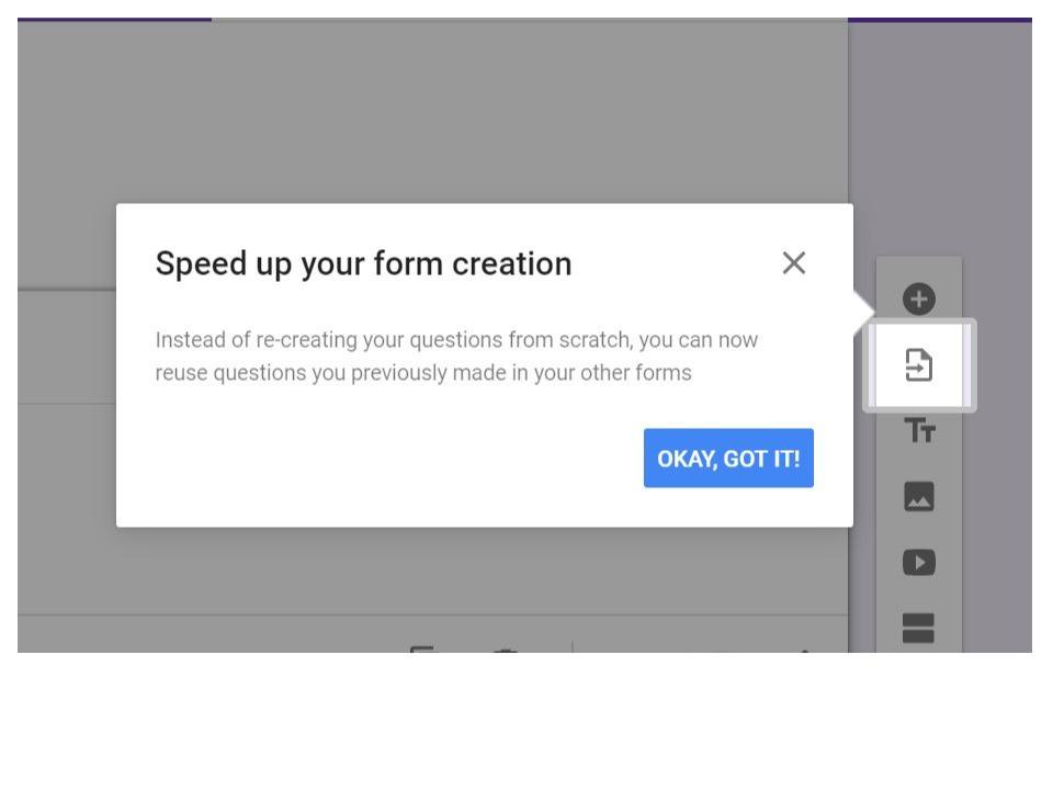 RoganFLHS's tweet image. New #GoogleForm update will make it easier to use banked questions when creating forms and quizzes.