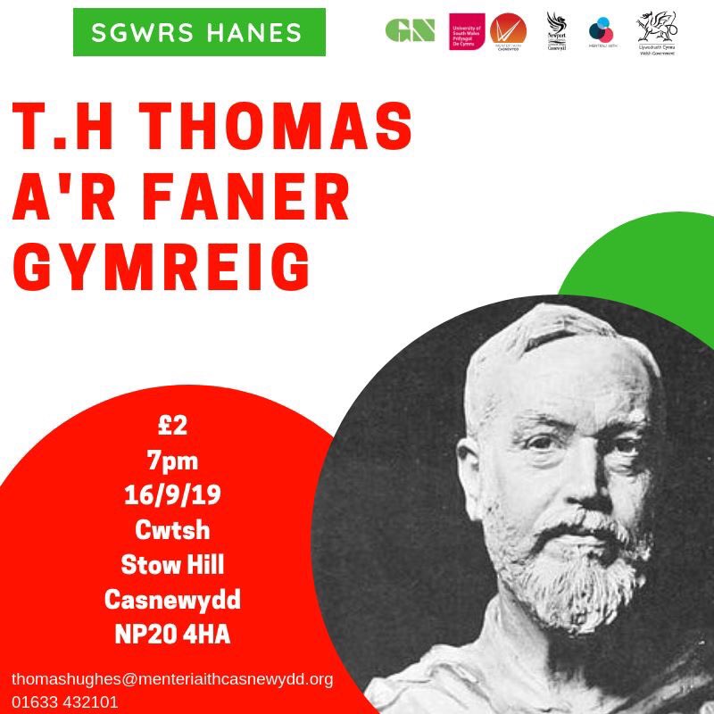 Barod? Diwrnod i fynd cyn digwyddiad cyntaf Gŵyl Newydd!  Dewch i wrando ar bach o hanes TH Thomas a’r Faner Gymreig gyda Thomas Hughes. 
<a href="/HandpostCLA/">Cwtsh</a> Cwtsh ar yr Handpost am 7yh. <a href="/MICasnewydd/">Menter Iaith Casnewydd</a> <a href="/MenterBGTM1/">Menter Iaith Blaenau Gwent, Torfaen a Mynwy</a>  <a href="/CymraegGwent/">CymraegGwent</a> <a href="/De_Cymru/">Prifysgol De Cymru</a> <a href="/MynyddSeion/">MynyddSeionCasnewydd</a>  <a href="/CyngorCasnewydd/">Cyngor Dinas Casnewydd</a> <a href="/criwrefail/">Criw’r Efail</a>