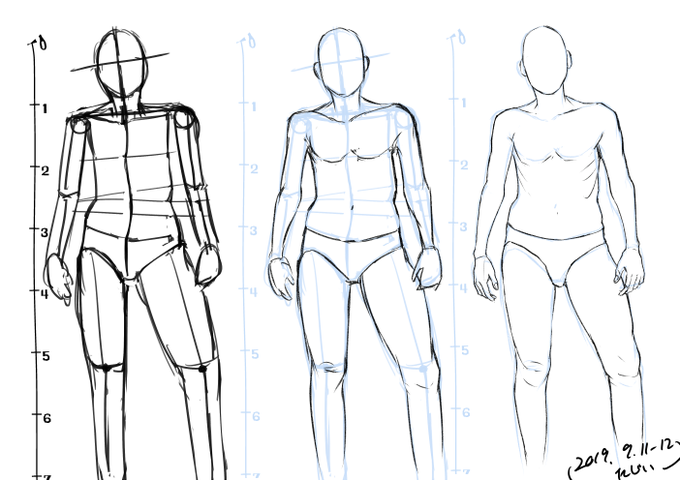 【課題】写真模写(正面)
パルミーさんで受講しているダテナオト先生の「キャラクターの身体の描き方基礎講座」で取り扱われている写真模写の課題です。
次回以降の添削の講座に繋げて作画の理解への手掛かりとしたいと思います。
#パルミー #イラスト練習 