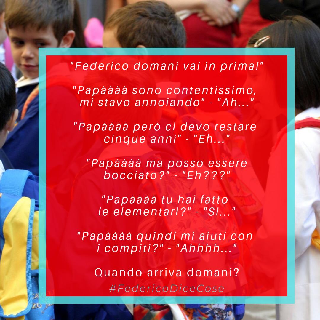 FedericoDiceCos's tweet photo. #FedericoDiceCose si prepara per la prima elementare

#scuola #genitori #figli https://t.co/WMal4GgJMH