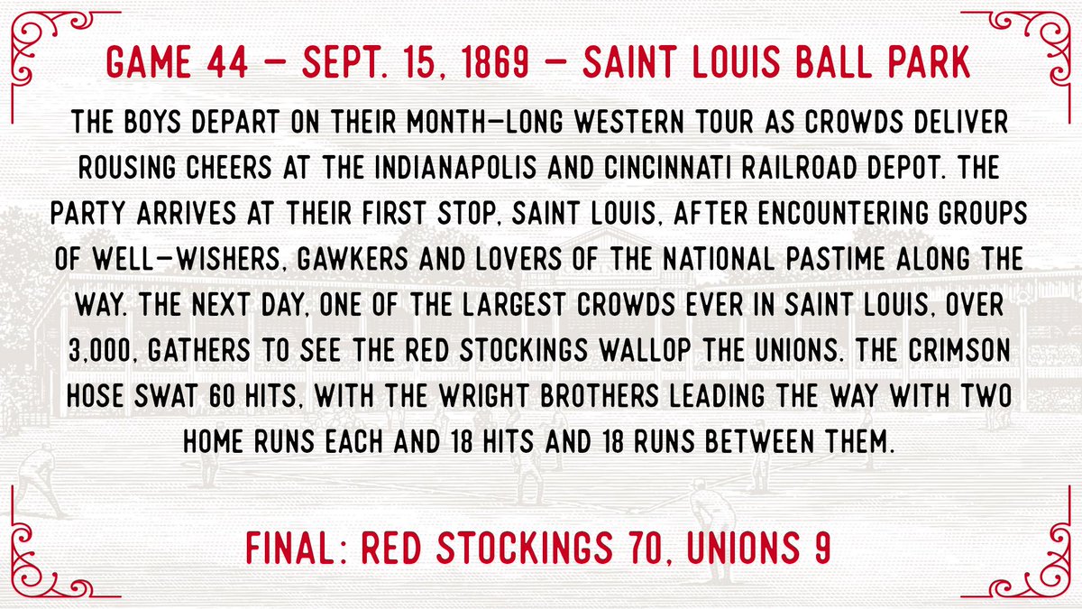 The Red Stockings' second cross-country tour is underway! #BornToBaseball