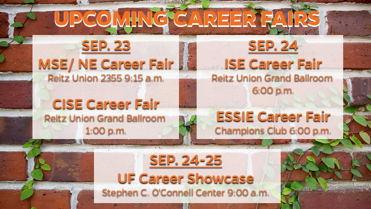 Uf Engineering On Twitter Career Fairs Are Coming Let S Get
