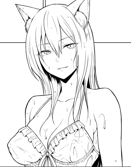 濡れ透けワンピースの表現難しいな… 