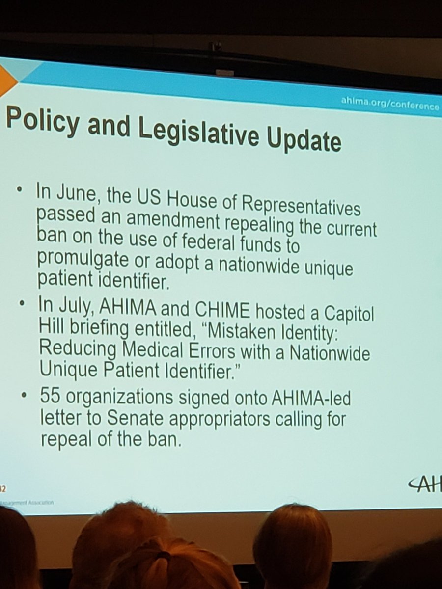 AHIMA legislative report. Making progress! #TXHIMAYALL #AHIMA19 
Our members sent 1500 emails sent to Capitol Hill urging repeal of the ban.