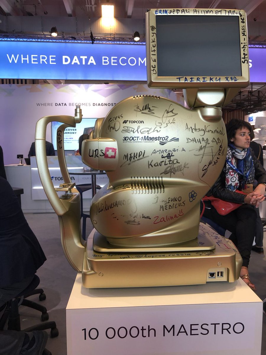 topconeurope's tweet photo. The 10 000th MAESTRO OCT has left our factory in Japan! Come see this golden Maestro2 at our booth #B109 at the ESCRS in Paris! 👏🏻 🤩#maestro2 #topcon #marstrooct #ophthalmologist #ophthalmology #escrs19 https://t.co/xhGhDImhi5