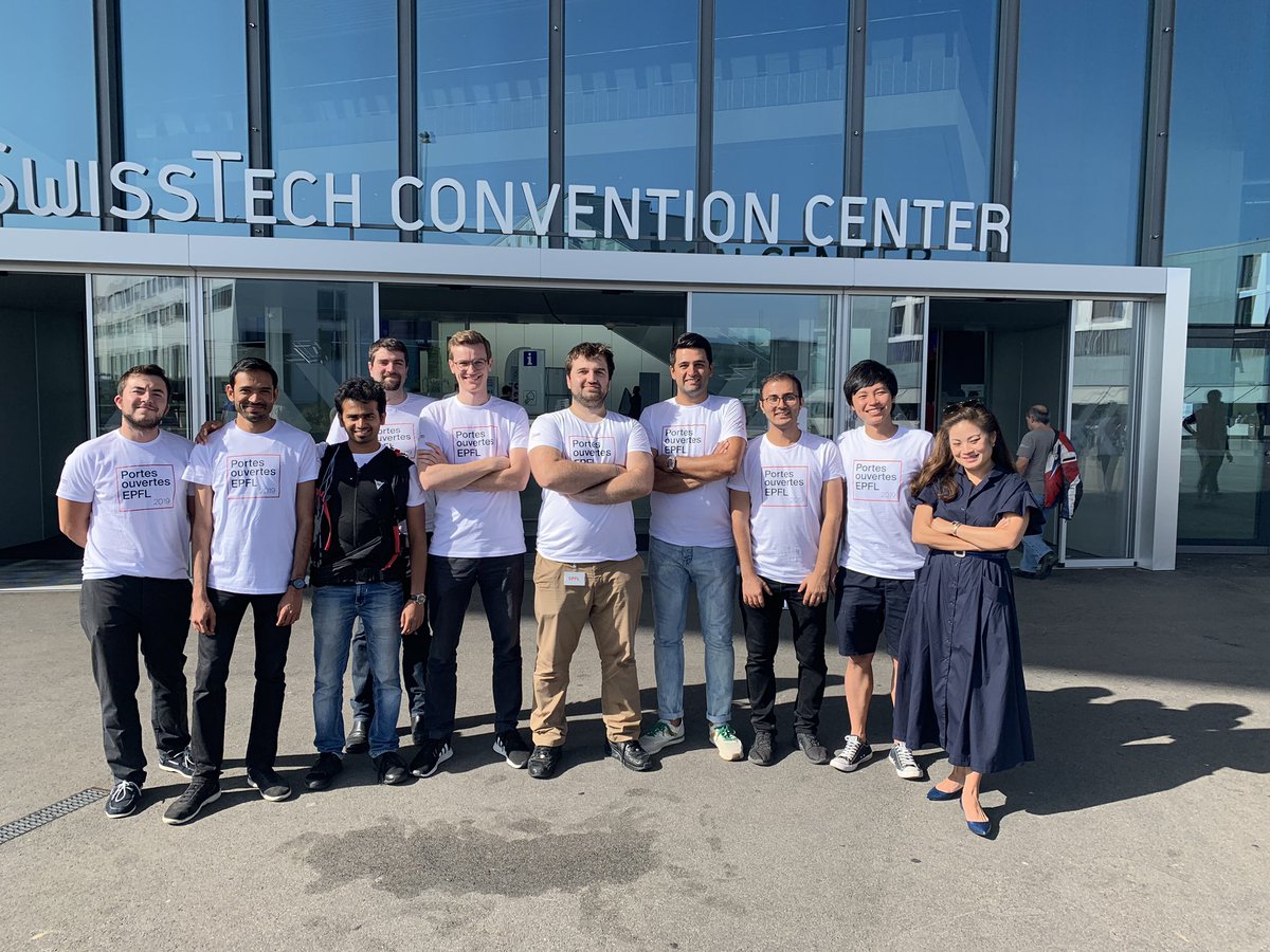 robotician's tweet image. Last hour of @EPFL Porte ouverte. Half of @RRL_EPFL members are out here explaining the latest of reconfigurable robots to the public w/ live #robotdemos. So proud of them !#grateful @nccrrobotics