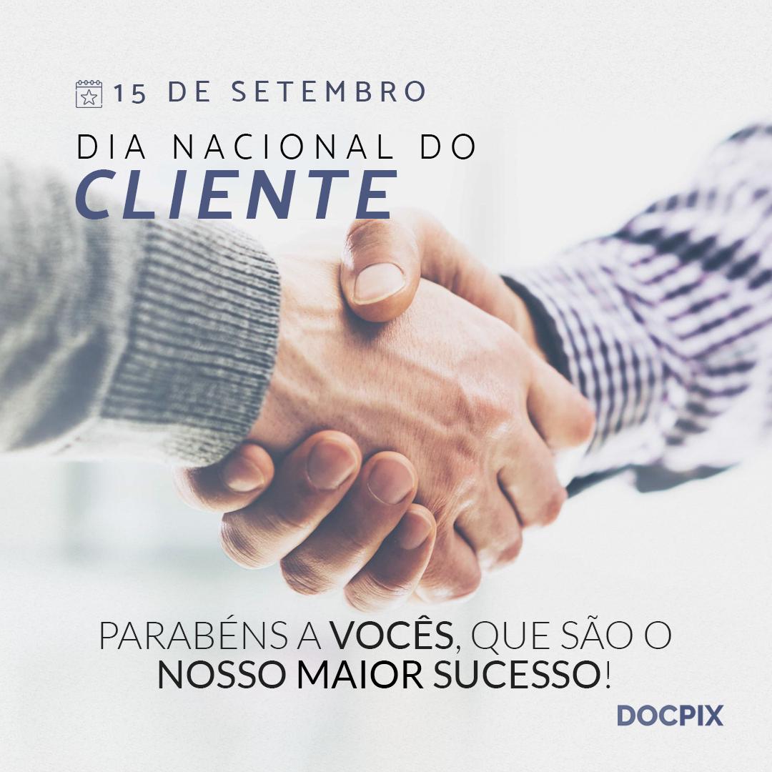 DocPixNet's tweet photo. Hoje é dia de parabenizar nossa maior motivação! 😌
￼
Vocês são a razão da nossa busca diária pela excelência em nossos serviços.  

Parabéns pelo seu dia!!
15 de Setembro - Dia Nacional do Cliente. #diadocliente https://t.co/pVy9g5b8uv