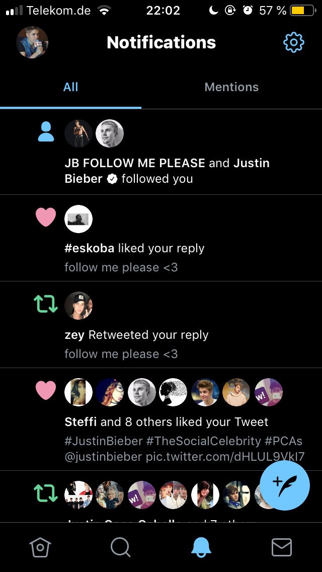 purposeforever's tweet image. OMG JUSTIN FOLLOWED ME