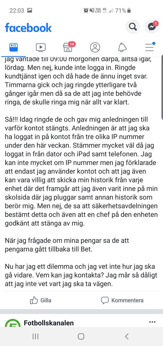 Fy fan vad grisigt av Bet365