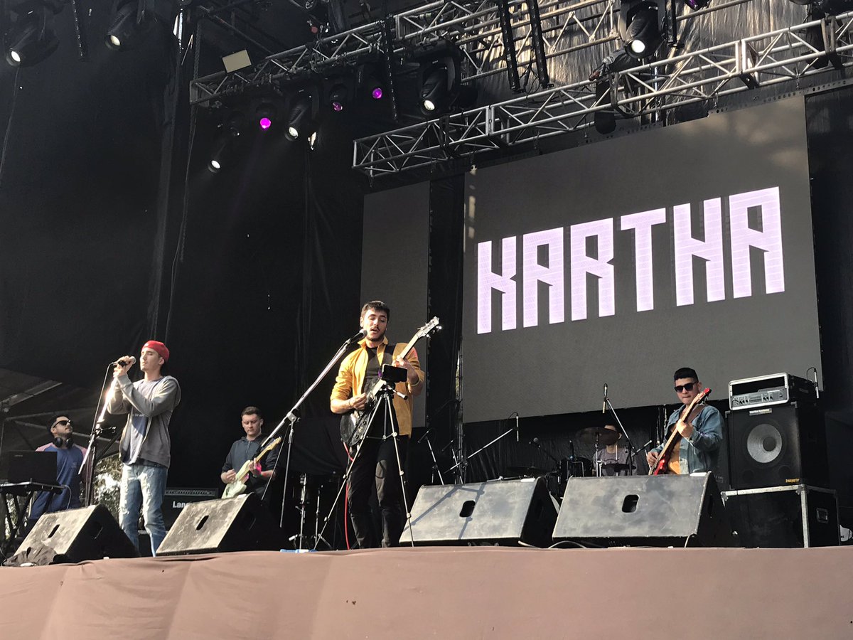CulturaNacionAR's tweet photo. Algunas postales del paso de la banda #Kartha por el festival #VamosLasBandas en #Quilmes 👇 https://t.co/IeS3VeflXv