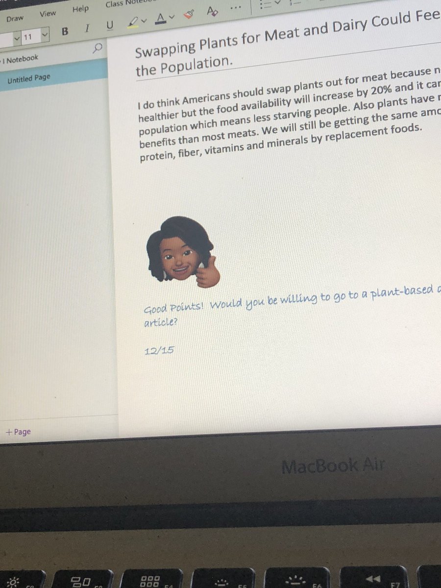 EducatorMNS's tweet image. #SundayGrading 📝

I use my @Apple animojis to give feedback on my student’s reflections.