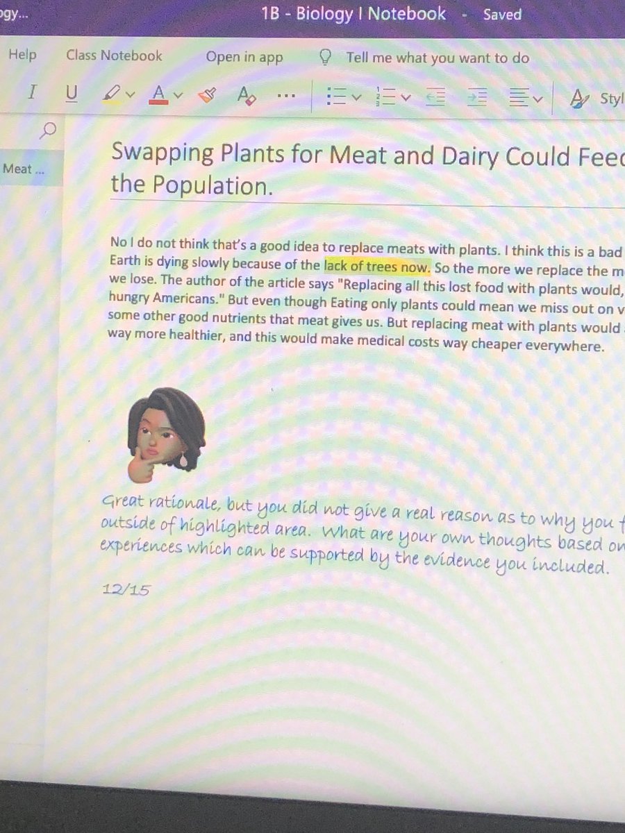 EducatorMNS's tweet image. #SundayGrading 📝

I use my @Apple animojis to give feedback on my student’s reflections.