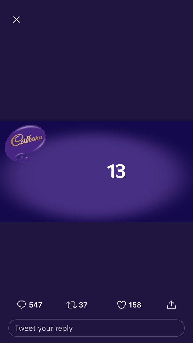 stef_cummins's tweet photo. @CadburyIreland Lucky 13 snapped ☘️ While watching the Cadbury show on @Channel4 💁🏼‍♀️ @CadburyIreland  #lucky13 #friday13th #cadbury https://t.co/wDLmpKFpGI