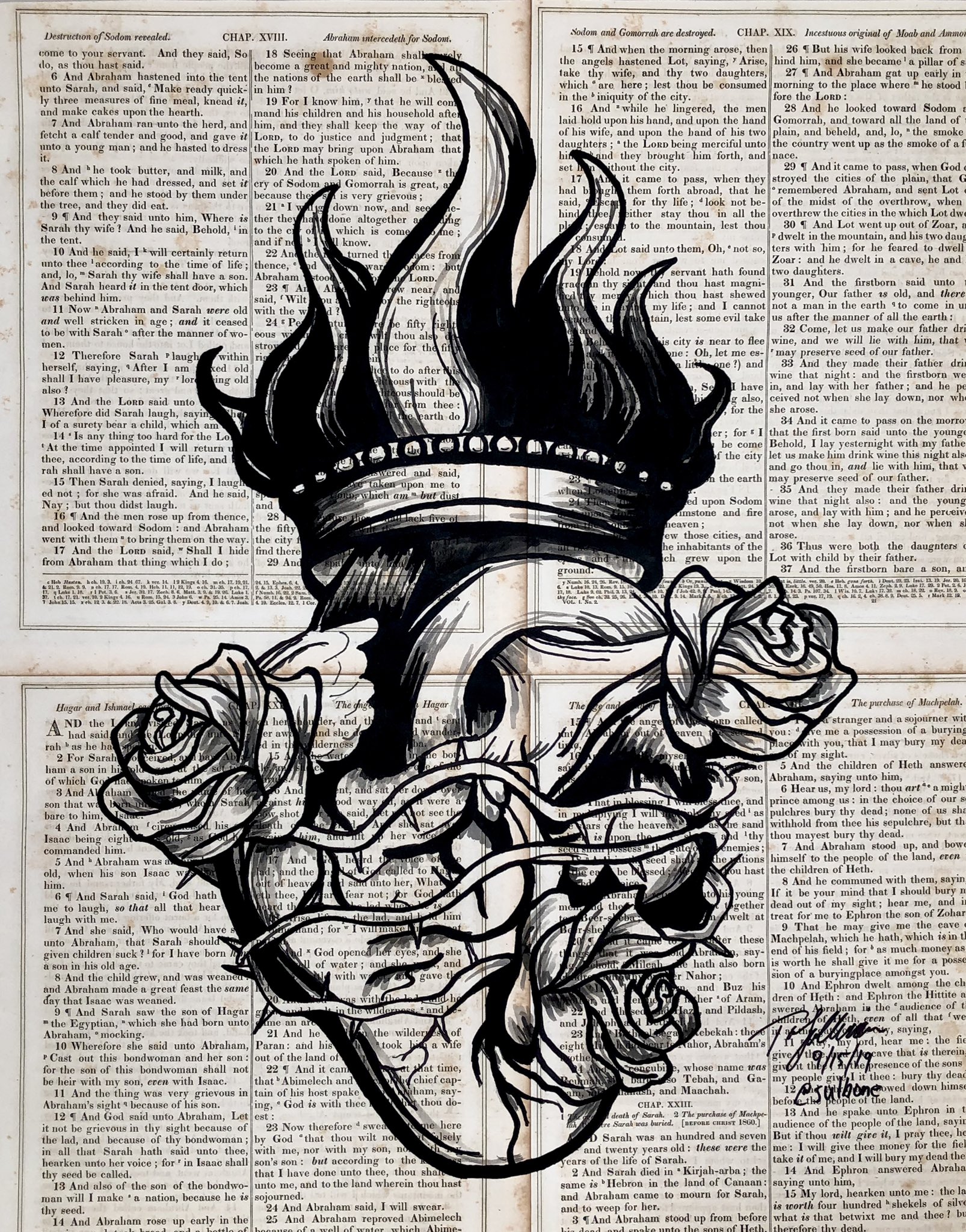 Tom Sullivan on X: "#sacredheart #catholic #donation on 1865 #bible pages  #sulbone #art #artist #draw #drawing #sketch #illustration #instaart  #artwork #paint #painting #portrait #creative #inkwash #artoftheday #artsy  #photooftheday #instaartist ...