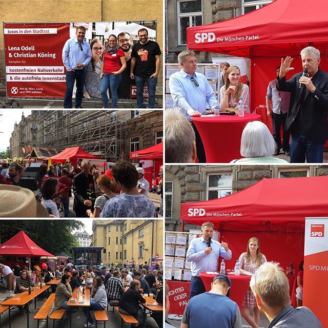 JensRoever's tweet photo. Ein fantastisches #Isarinselfest 2019 geht langsam zu Ende. Da waren drei Tage voller Kultur, Politik, Musik und guten Gesprächen. Hab mich sehr gefreut am Samstag beim #SPD-Stand - quasi als „Vorband“ von Dieter Reiter - ein wenig über Mobilität und die… https://t.co/tiPhal19bz https://t.co/6U2qdAkRs7