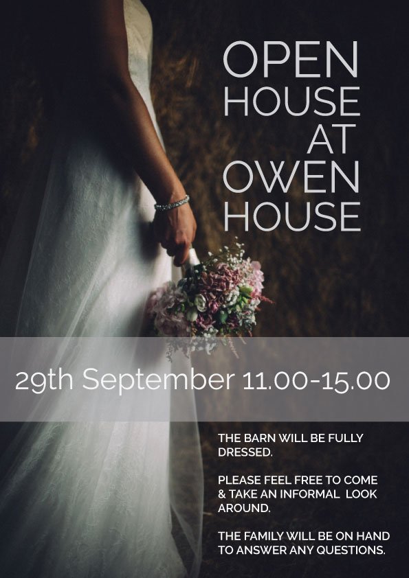 OPEN HOUSE AT OWEN HOUSE!
 29th September 11.00-15.00