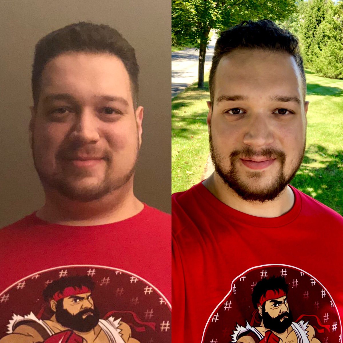 APTonyCannoli's tweet photo. 4/9-9/15 #progress
And to think, just 5 months ago, I was “happy”. Now I can honestly say I’m actually happy :)
Nearly 50 pounds down so far, no plans on stopping anytime soon!
#pathtoabetterme #buffbois #holy💩 #selfcare #selfimprovement
Love this shirt @JKCompletesIt! https://t.co/ZcWOot7024
