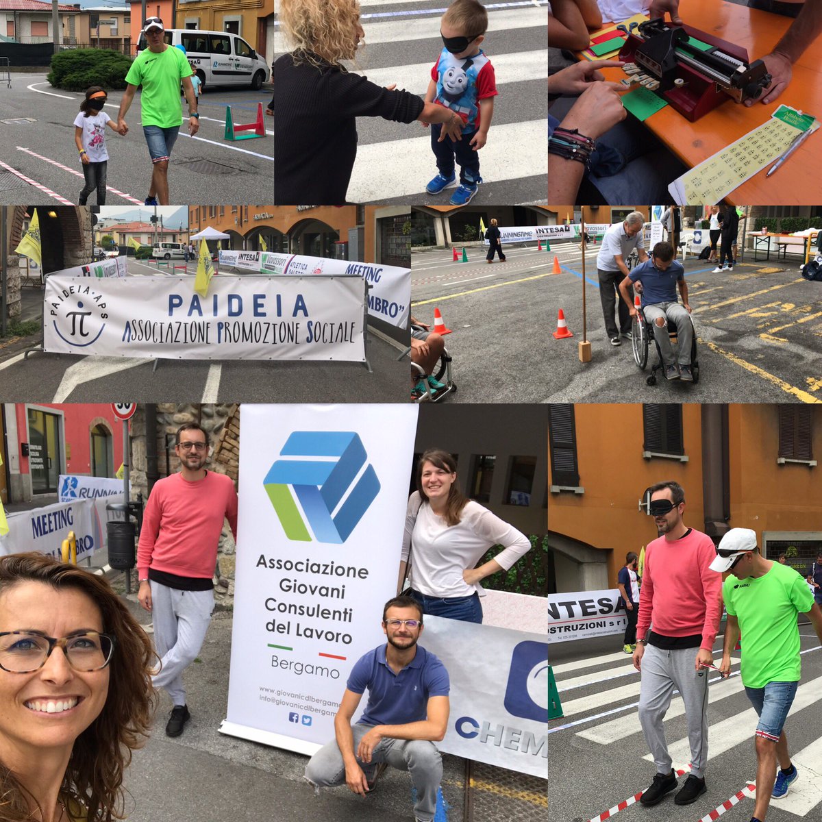 Disabili si nasce o si diventa? Oggi abbiamo sperimentato e fatto sperimentare grandi e piccini per le vie di Nembro! #sport #paralimpico #prevenzione #sensibilità #paideia