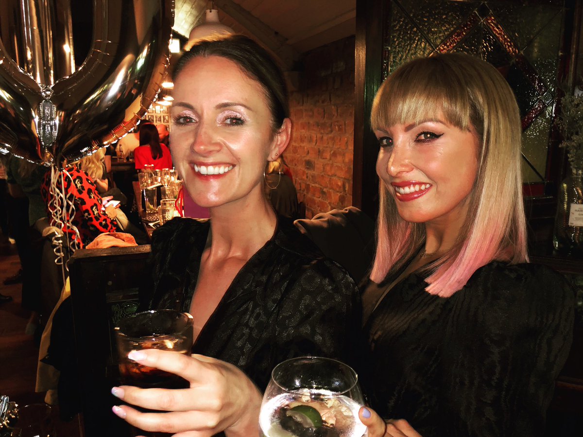 gill_petrie's tweet photo. Best night celebrating our @STVLaura ❤️ (unintentionally dressed as Alexis and Krystle Carrington) #10yearcancerversary #prettylucky https://t.co/eWSXS3GCda