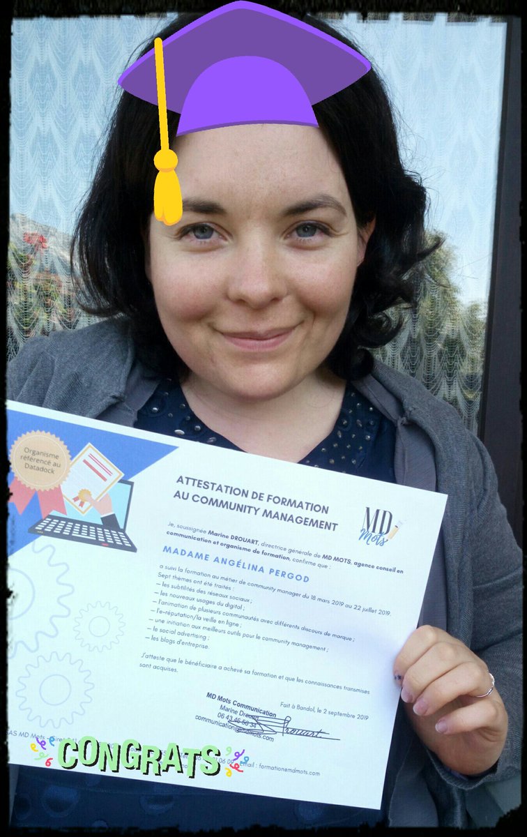 activhandi's tweet photo. 📜 Nous sommes fiers de notre Community Manager @angelinaravis qui vient brillamment de réussir sa reconversion professionnelle 🏆💻
Bravo à elle 🎊

On vous recommande @MDMots #formation #CommunityManager #webmarketing #handicap #activhandi https://t.co/UUBR2oJMSY
