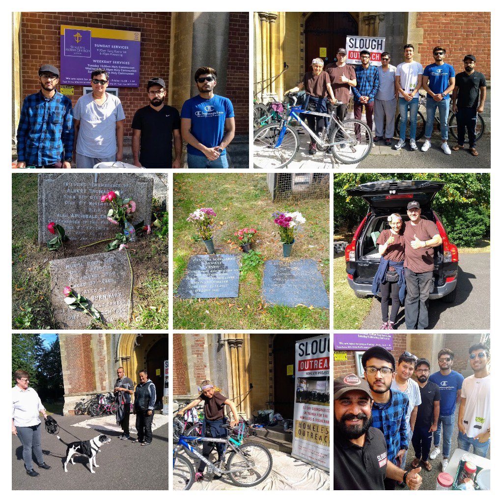 SloughOutreach's tweet image. Sunday afternoon homeless outreach #soupkitchen with volunteers from @AMYASlough for @londonsloughrun along side our free weekly Sunday #BikeWorkshop and some gardening by our kind friends. Thank you to all involved in this very busy session today. 
Bike 🚲 donations wanted!🙏❤️