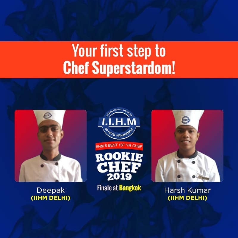 Top 4 of 10 semi-finalists from IIHM Delhi are all set for #RookieChef 2019! Stay tuned to know who makes it to the finale.

 #IIHM #Delhi #Hospitality #HospitalityRocks #IIHMRocks  #YCO2020 #Sustainability #IIHMRocks #hotelmanagement #Bangkok #Finale #IIHMDelhi #FirstYear

(V)
