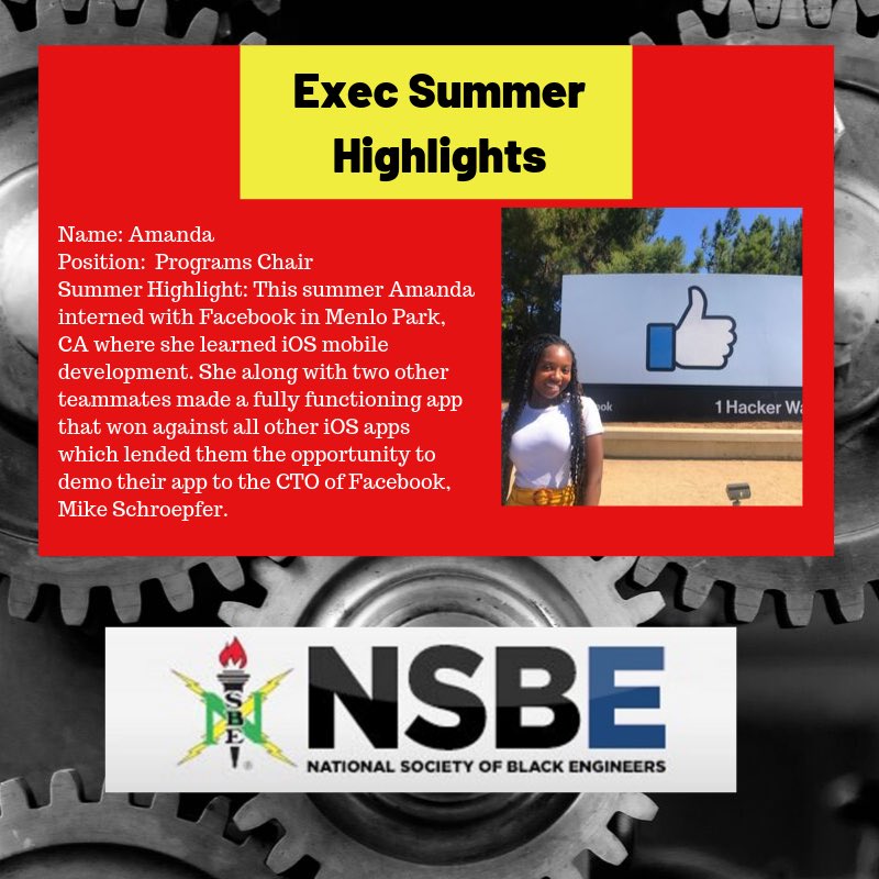 nsbeunc's tweet photo. “My favorite part about interning at Facebook (aside from all the free food) was the connections I made with current employees and fellow interns. I learned many new concepts about computer science and having my Facebook community support me through that process was invaluable.” https://t.co/wToGacPo8Z
