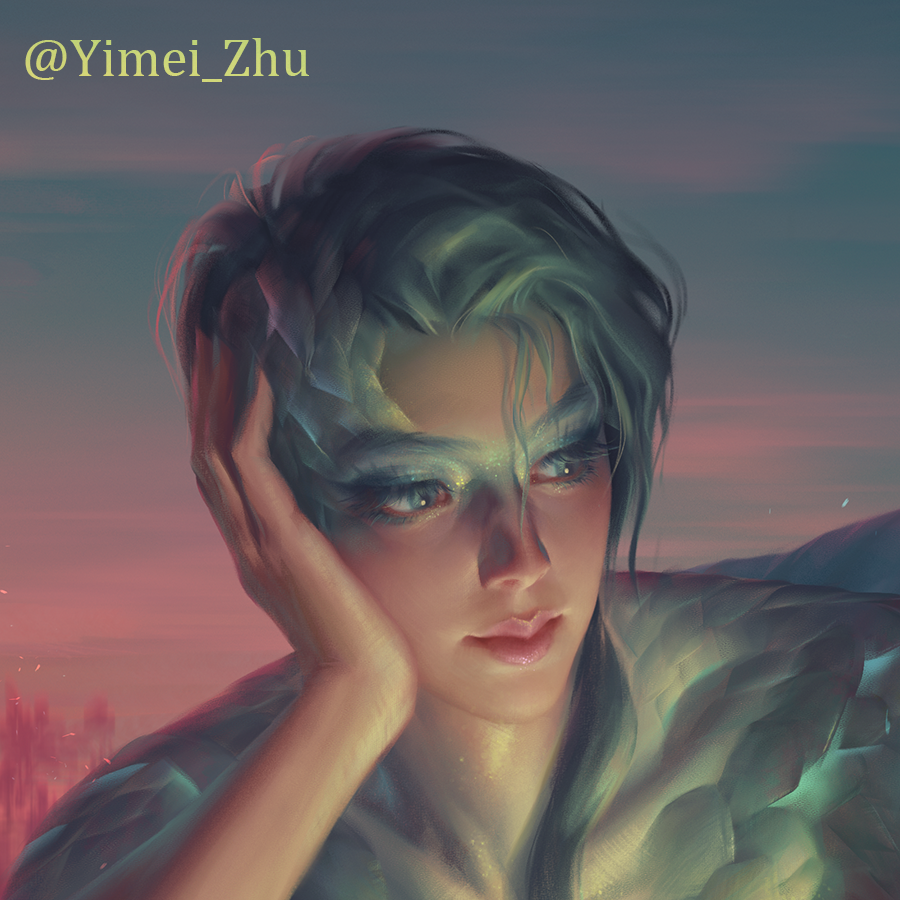 Yimei_Zhu's tweet photo. #jinkook #BTS #btsfanart #Mermaid 
Guys I'm back.
This painting took me nearly a month, I literally repainted it 3 times.
Still feel very anxious about how you will react to this.
Let me know if you like to see more paintings like this.🙏🙏🙏 https://t.co/gYIhpUyFll