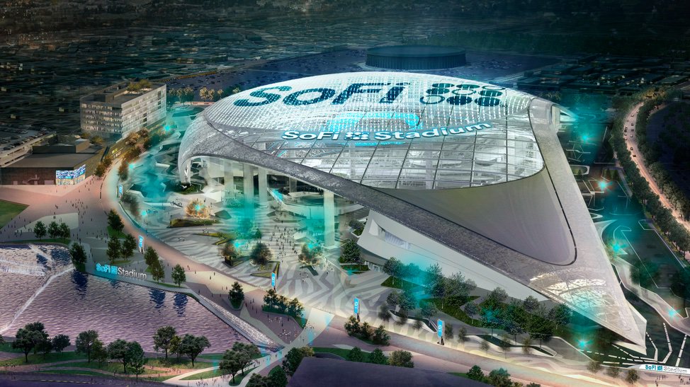 .<a href="/NFL/">NFL</a> news: It’s official @Rams &amp; @Chargers will play in <a href="/SoFi/">SoFi</a> Stadium when it opens next year. Financial terms for the 20-year naming rights deal not divulged, but sources say it's valued higher than prior reports &amp; the Allegiant Stadium deal.