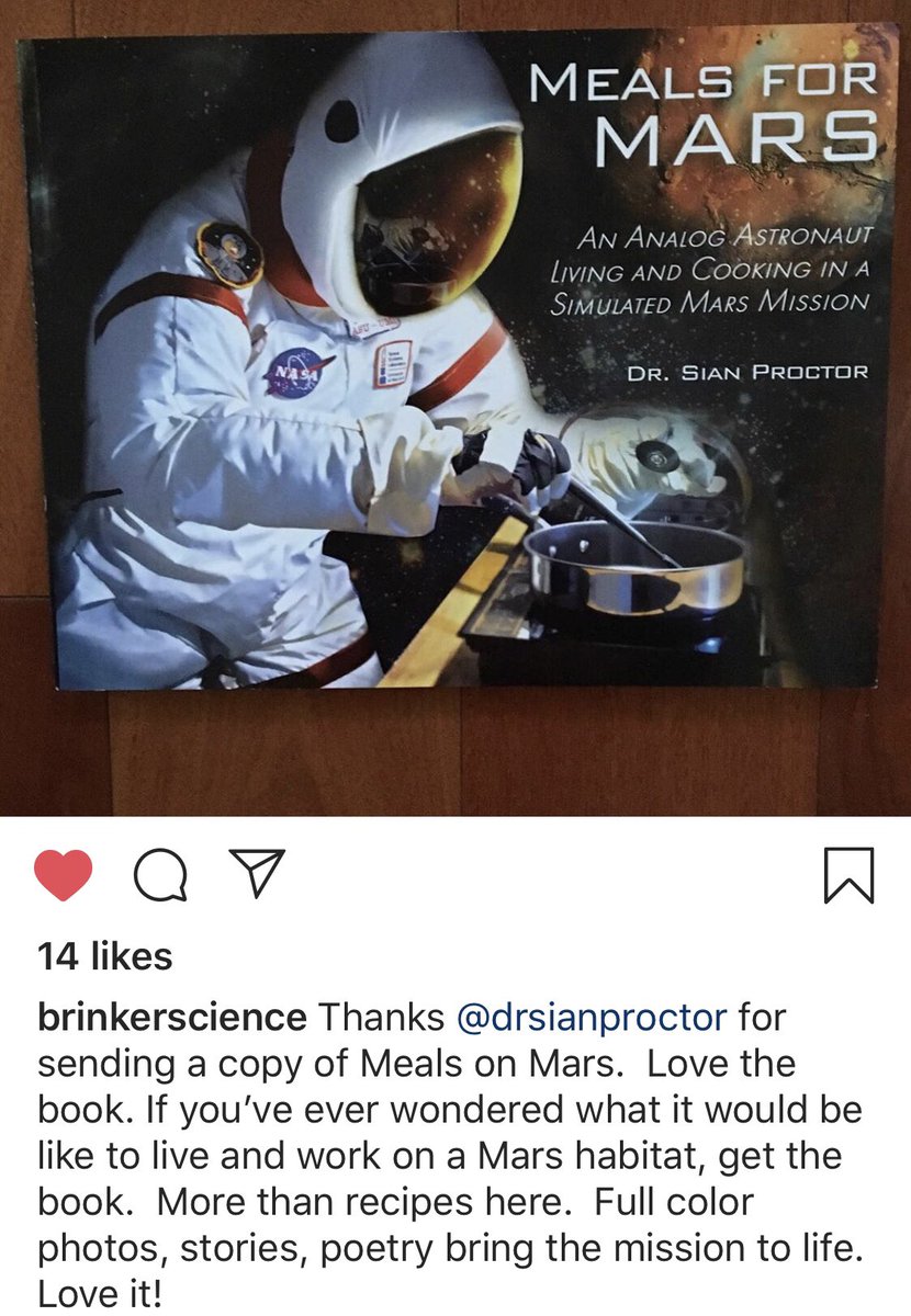 DrSianProctor's tweet photo. Great to see people โค๏ธโค๏ธ my #Meals4Mars Cookbook!! You can order your copy today at https://t.co/s99iTGbN2l ๐๐ฉ๐ฝโ๐๐ฝ #AnalogAstronaut #EatLikeAMartian #DocPSY #DrSianProctor #DoctorProctor #Space2inspire #sustainability #sustainablefood #foodie https://t.co/fGObs7edfQ