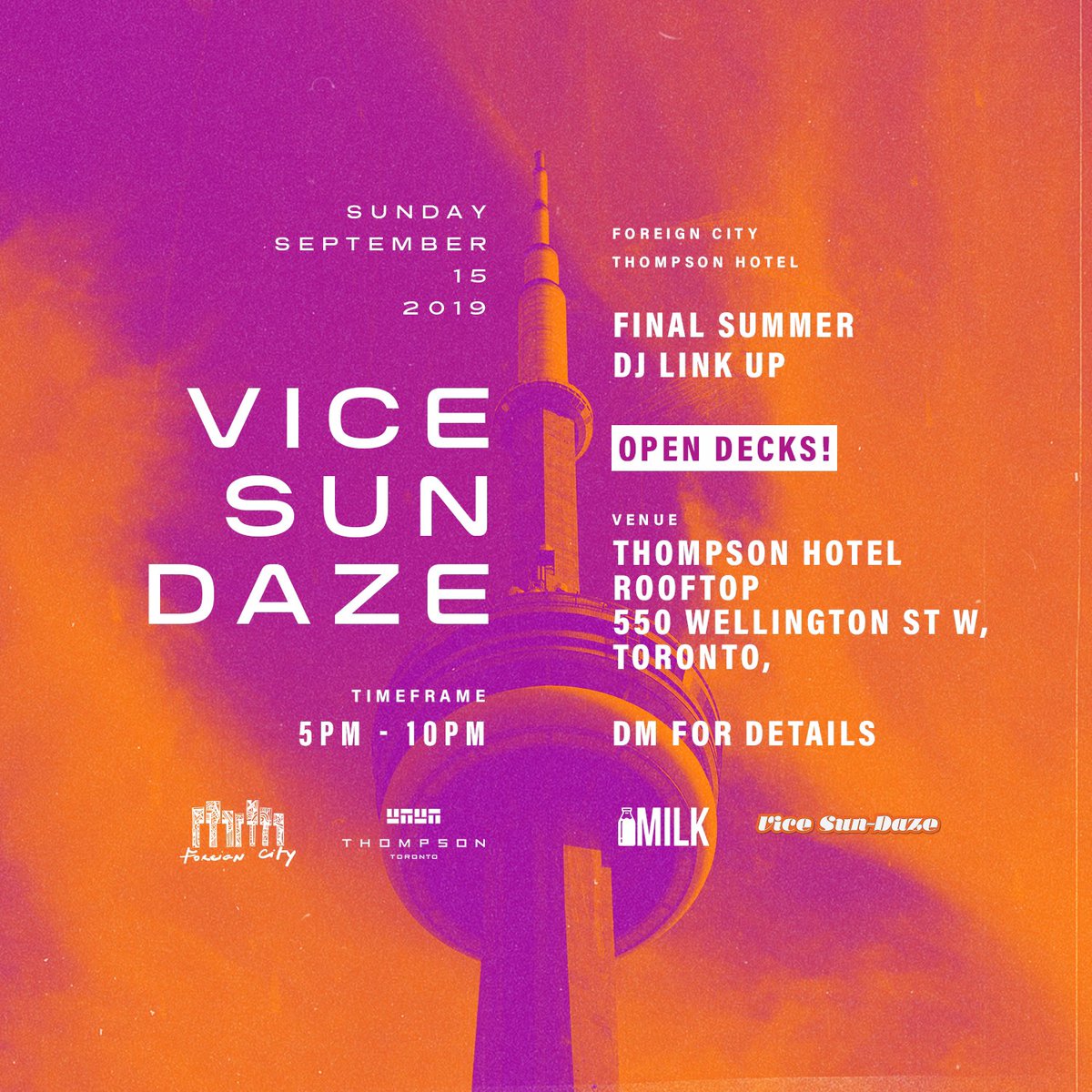 deejaytjr's tweet photo. TONIGHT!

It’s going down at @ThompsonToronto Rooftop with my team #ForeignCity! 

Rain or Shine. 
LET’S GO! https://t.co/QAEVFEqzkW