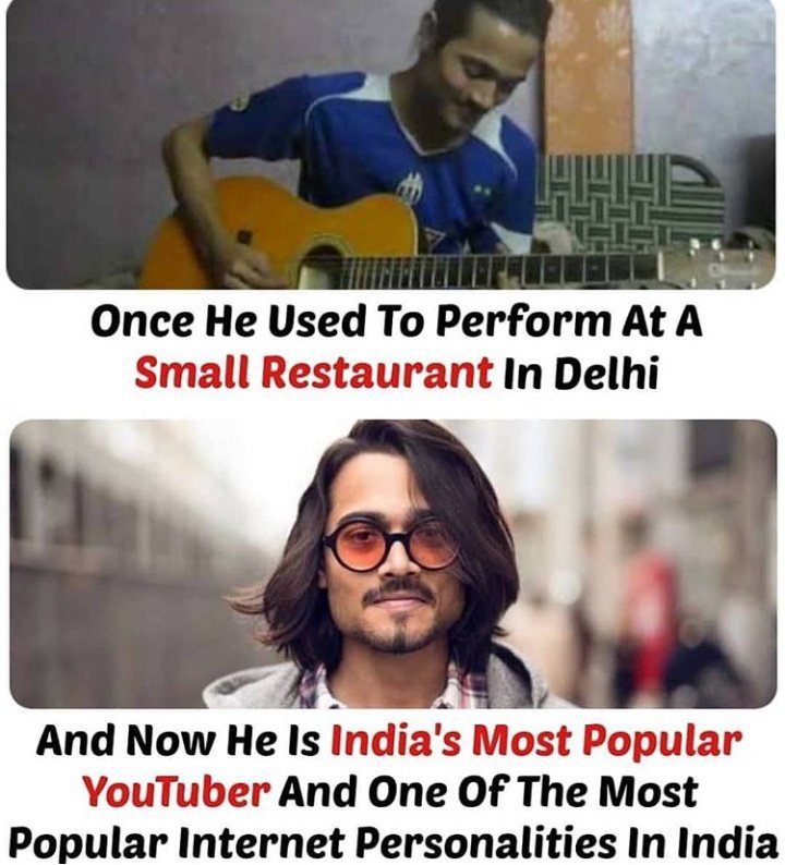 sarthak024's tweet photo. You're one of the great examples of hard work. Your work makes us laugh and proud at the same time. We get motivation by seeing your growth and success. You are inspiring millions. I love your work. Your journey makes us Proud @Bhuvan_Bam bhai❤
#SundayThoughts #bhuvanbam https://t.co/WXLXculZ0j