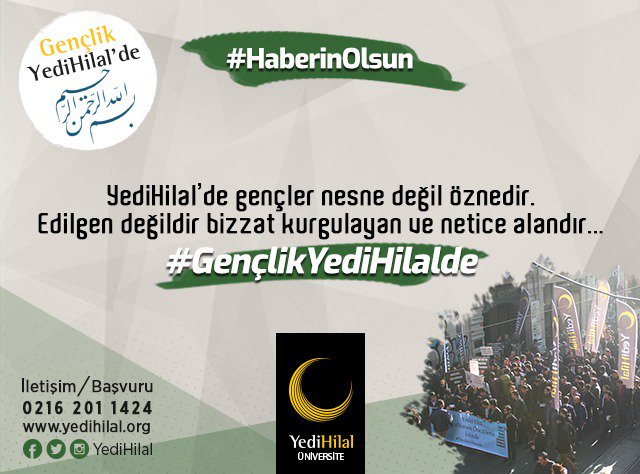 Benim de söyleyecek sözüm var diyorsan...
#HaberinOlsun
#GençlikYediHilalde