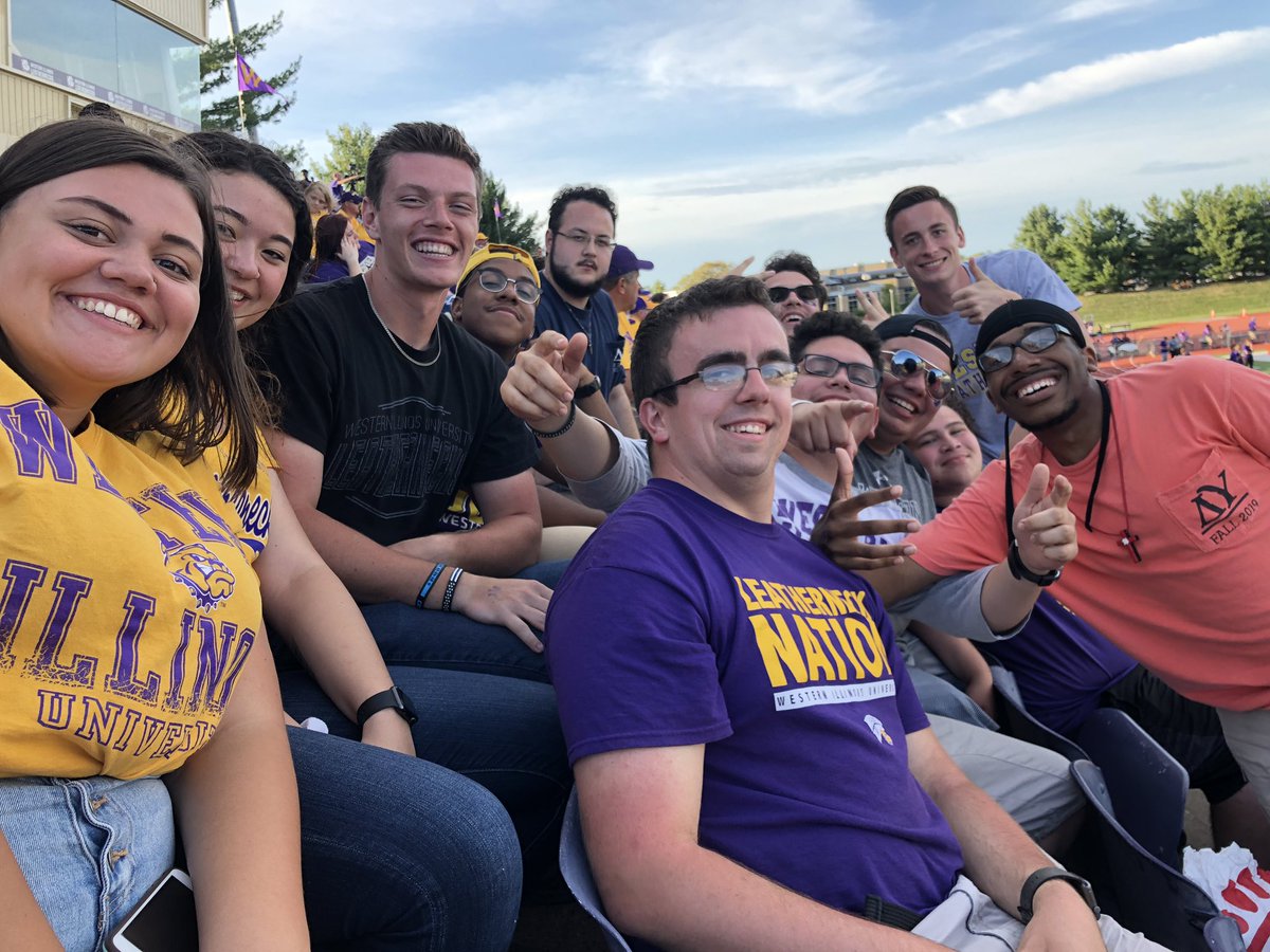 Carrie Mason (@carriedawnmason) on Twitter photo Shoutout these DU’s and friends for cheering on our Leatherneck’s all game long. Great spirit and super kind souls. 💜💛 <a href="/WesternILUniv/">Western Illinois University</a> <a href="/WIUDeltaUpsilon/">Delta Upsilon WIU</a> <a href="/WIUfootball/">Western Illinois Football</a> Shoutout these DU’s and friends for cheering on our Leatherneck’s all game long. Great spirit and super kind souls. 💜💛 <a href="/WesternILUniv/">Western Illinois University</a> <a href="/WIUDeltaUpsilon/">Delta Upsilon WIU</a> <a href="/WIUfootball/">Western Illinois Football</a>