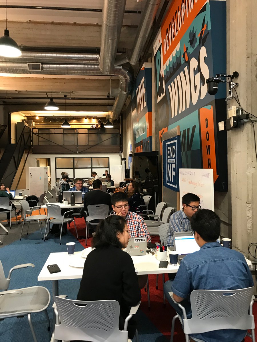 ChildrensTumor's tweet photo. Day THREE of the Hackathon is on, with participants still going strong.. but we're also providing plenty of caffeine to help keep them going :) #EndNF #HackNF2019 https://t.co/czQzEUWY6I