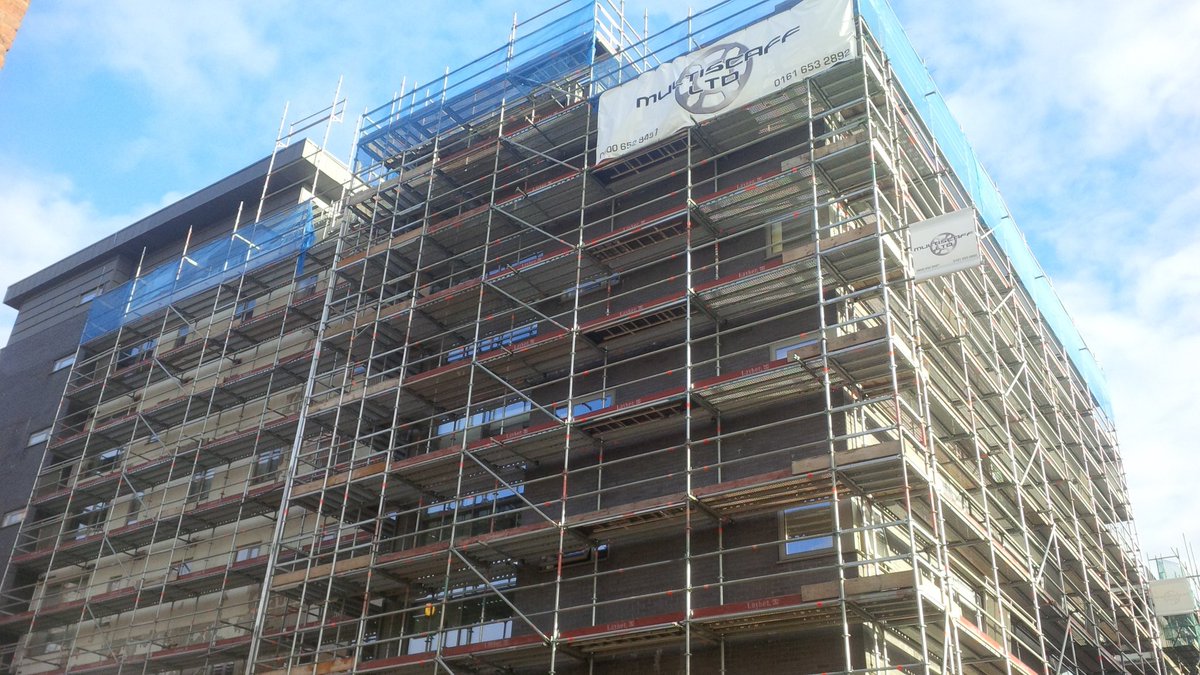 Residential block complete for refurbishment.