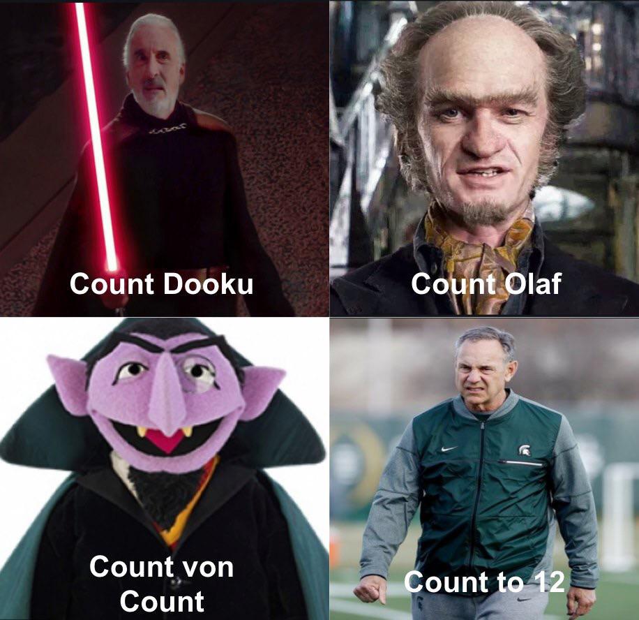 Michigan State counting memes are a hot commodity right now., image size:916x888