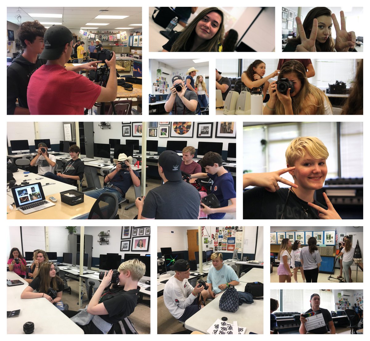 jbarnes_art's tweet photo. This week in #MediaDesignandProduction we will continue to learn how to use the film equipment! Tomorrow - different lenses & how they impact the image and #depthoffield. #mhsart1920 #canon #filmclass #aperture #MHSMDP https://t.co/zPOc2eKWs6