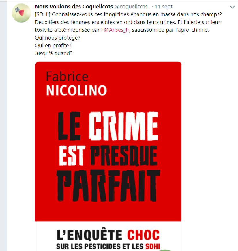 Ils se rapprochent des collectivités, maires pour faire interdire les pesticides (ce sont eux qui son derrières les arrêtés anti pesticides aux abords des habitations) et n'hésitent pas attaquer ceux qui auraient un avis différent.