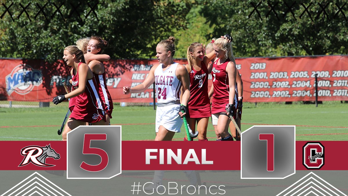 BroncsFH's tweet photo. WIN! Rider uses a four-goal surge in the fourth quarter to defeat Colgate on Sunday #GoBroncs #NECFH https://t.co/uzRxBVxfk7