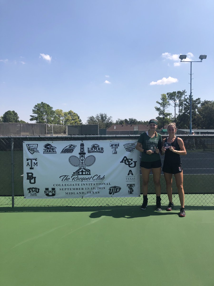 Congrats to Women’s Singles finalist:
Olivia Peet-Texas Tech def. Kristina Sorokolet - Baylor 6-3,6-4