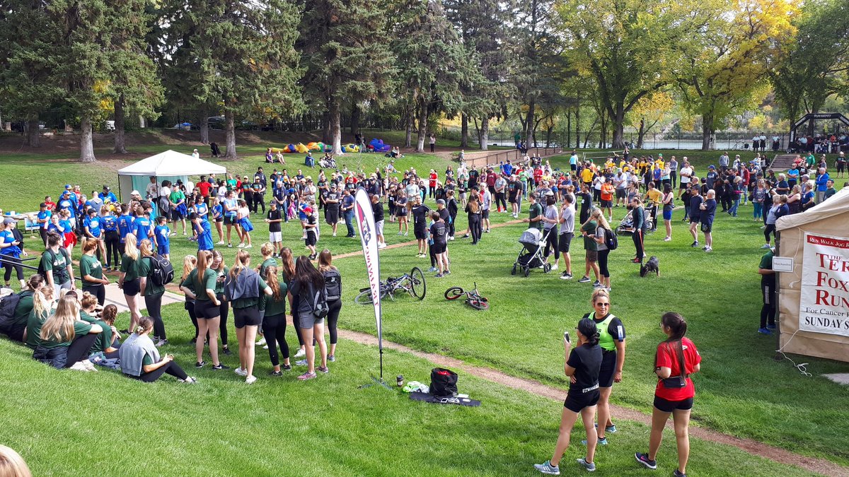 Energy is high at the <a href="/terryfoxrunYXE/">Terry Fox Run YXE</a>. Keeping Terry's dream alive &amp; bringing the <a href="/TerryFoxCanada/">Terry Fox Foundation</a> &amp; <a href="/tfri_research/">Terry Fox Research Institute</a> one step closer to the cure!