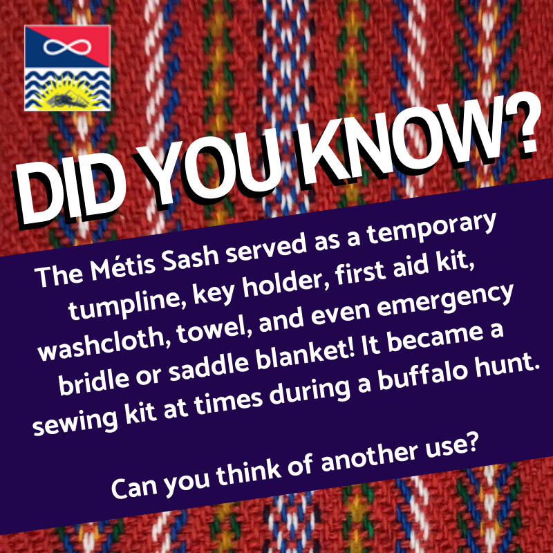 MetisYouthBC's tweet photo. Interesting cultural fact. Can you think of another use for the sash? Thanks to MNBC's Historian Brodie Douglas.
#metissash #metisculturalfact #brodiedouglas #capote #Canadianhistory https://t.co/A5yE9YHkqW