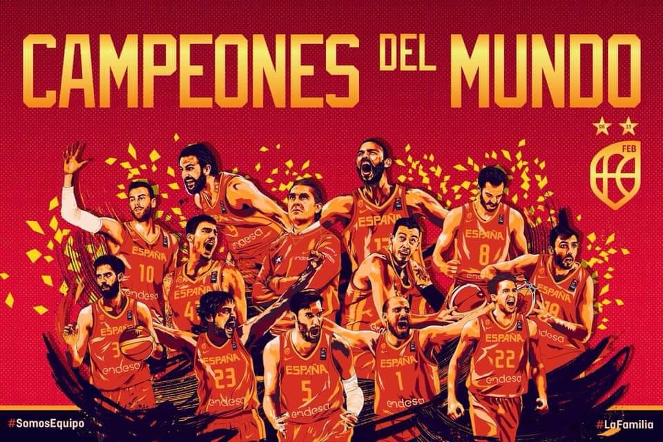 Desde #LaIzquierda felicitamos a la selección española de baloncesto que se ha proclamado campeona del mundo por segunda vez tras ganar a Argentina. ¡Gracias familia, sois un orgullo y enhorabuena, campeones! 🏀🏆 #ARGESP #FIBAWorldCup2019 #EspanaArgentina #MundialDeBasquet