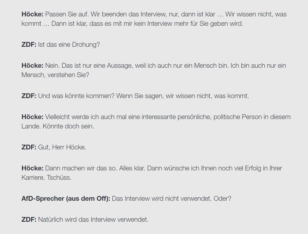 SimonHurtz's tweet image. Dieses @ZDF-Interview mit Björn Höcke sollte ab morgen fester Bestandteil des Lehrplans in allen Journalistenschulen sein: zdf.de/nachrichten/he…