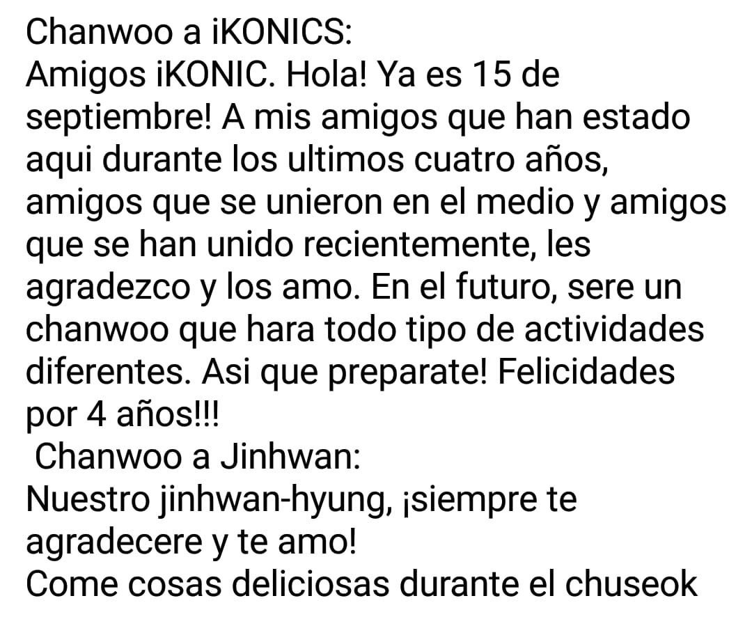 iKONChile's tweet photo. 『🌹 4TO Aniversario iKON #4everWith7KON🌹』
. 
🌹Traducciones gracias a iKON A publicadas en Konic Zone
.#iKON #아이콘 #StrongForHanbin  #Hanbin #BI #Bobby #Chanwoo #Junhoe #Jimhwan #Donghyuk #Yunhyeong #Dk #Song #June #Jay #Chan
Chanwoo
🌹🌹🌹
🌹Cr: Twitter 
🌹[iKON CHILE] https://t.co/SzQll6aD8C