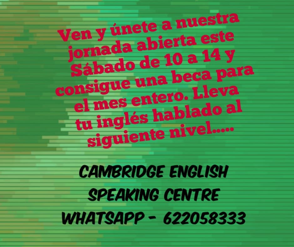 EnglishExamTIPS's tweet photo. Eng🏴󠁧󠁢󠁳󠁣󠁴󠁿
Take advantage of our open day this Saturday (21/9/19), you can gain free membership for the month. From 10 am to 2 pm. Registration required - Wa 622058333

Esp🇪🇸
Ven a nuestro día de puertas abiertas donde podrás ganar una suscripción mensual. De 10 a 14. (21/9/19) https://t.co/hAu7bhjwqI