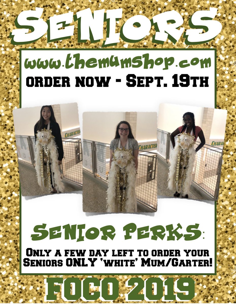 Magabys's tweet photo. LT Seniors!!! Don’t miss out on the ‘Seniors Only’ white mums and garters!! Order now-Sept 19 at https://t.co/lxbsXl03Mh🐴🔥💚 https://t.co/4fZA6XNr2X
